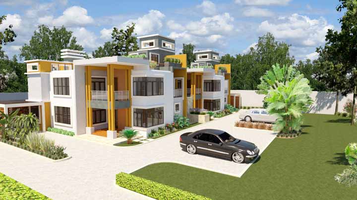 niftypalm_4 Bedroom Flat Slab-Roof Masionette_render_1