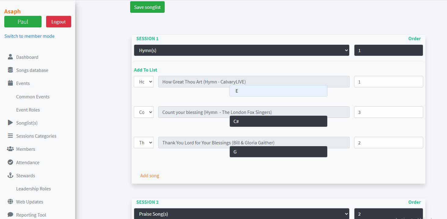 niftypalm_Asaph Music Group_songlist_creator